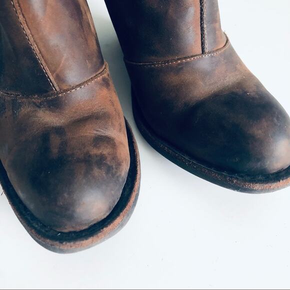 Anthro Jeffrey Campbell Women's 6 Leather Boho Bootie Brown - Picture 7 of 14